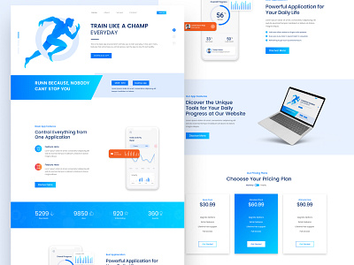 Runn App Landing Page Concept