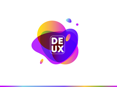 DEUX Logo Exploration abstract logo cheerful logo colorful logo deux digital platform logo fluid logo gradient logo logodesign modern logo playful logo youthful logo