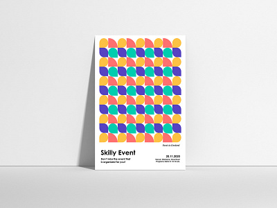 Skilly Event Poster Design brand identity branding colorful design colorful pattern event banner event poster geometric pattern geometric shapes logodesign pattern design poster design print design sign
