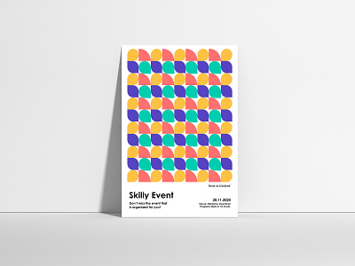 Skilly Event Poster Design brand identity branding colorful design colorful pattern event banner event poster geometric pattern geometric shapes logodesign pattern design poster design print design sign