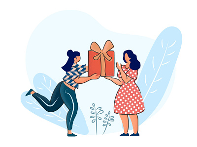 Gifting Series Illustration corporate gifting flat illustration giftbox illustration gifting illustration happy illustration illustration modern illustration personal gifting present illustration valentines gifting illustration