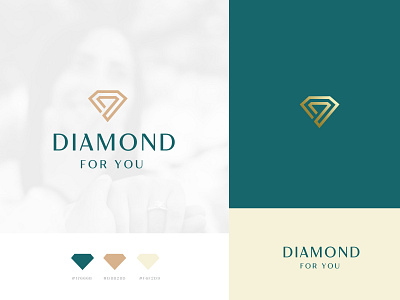 Diamond for you 4 diamond logo app logo aristrocatic logo branding diamond diamond logo diamond ring green jwelry logo logodesign luxury logo modern logo ornaments logo ornaments shop logo tan