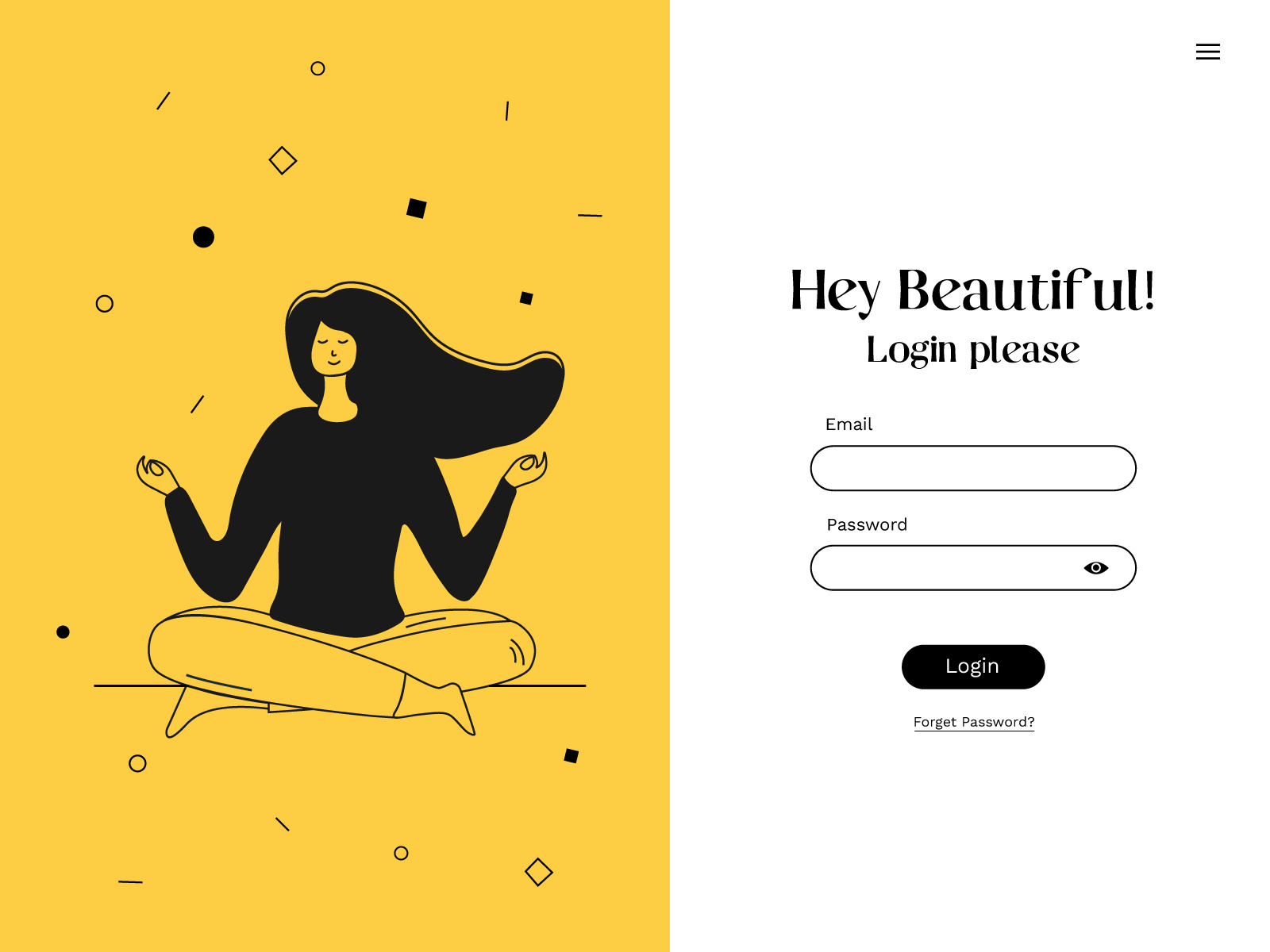 Yoga Login Page Design by Jahid Hasan on Dribbble