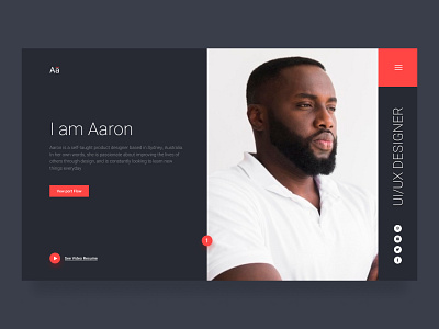 UI/UX Designer Portolfio Website Header by Jahid Hasan on Dribbble