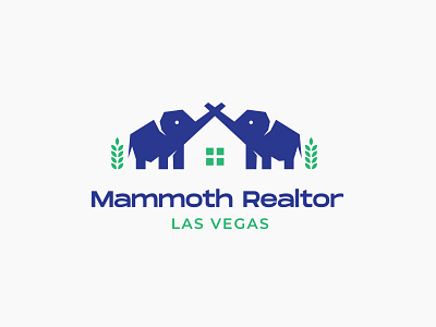 Mammoth Realtor - Real Estate Logo american real estate logo brand identity branding branding agency design elephant logo elephant real estate logo home logo illustration logo logo design logodesign mammoth modern logo real estate agency logo real estate logo