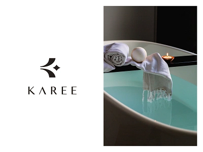 Karee - Beauty and Spa logo beauty logo beauty and spa brand identity branding branding agency cosmetics logo female brand feminine brand logo health and wellness logo logo logodesign massage center logo print spa center logo spa logo