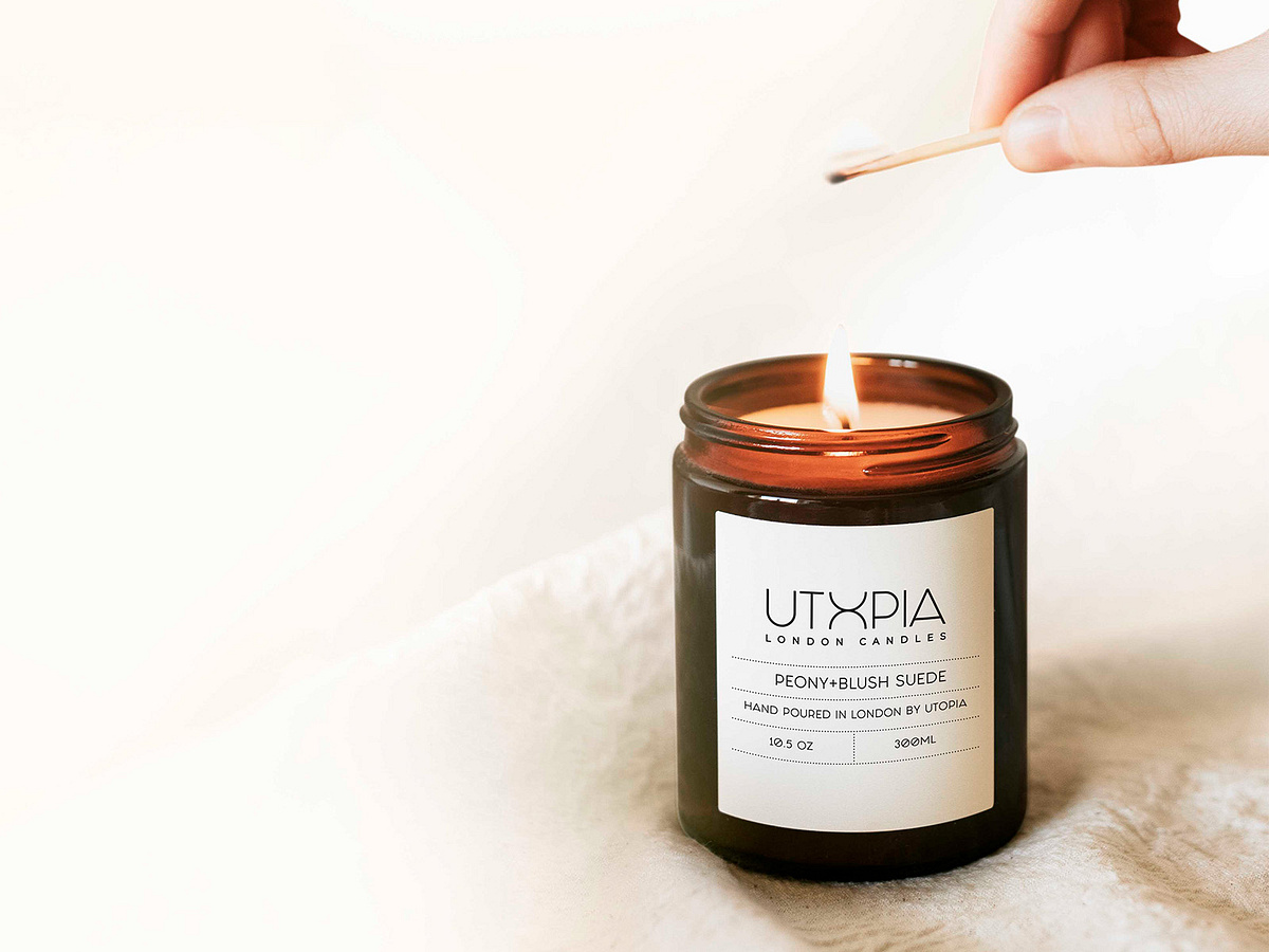 Utxpia Candle Label Design By Jahid Hasan On Dribbble