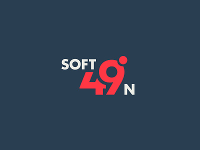 Soft49n Logo 49n blue brand identity branding branding agency canadian software company logo logodesign modern logo red software company logo start up company logo tech company logo tech logo