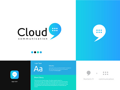 Cloud 9 Logo 2d 9 logo app logo blue color logo brand identity branding chat logo cloud cloud9 logo communication communication logo illustraion modern logo tech logo technology typography ui