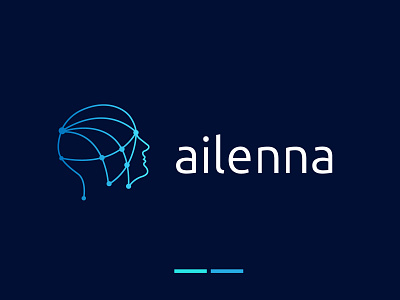 Ailenna Logo ai ai logo analytics app app logo blue brand identity branding branding agency branding and identity flat logo gradient logo human logo logodesign machinelearning modernlogo startup tech techlogo technology