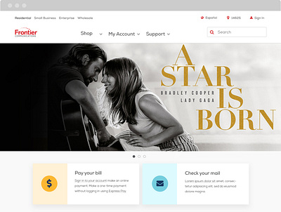 Homepage design ui ux web