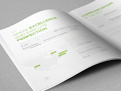 Brochure WIP brochure elegant green print simple
