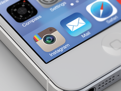 Instagram Flat Icon flat icon instagram ios7 iphone redesign simple