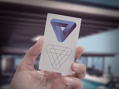 New identity kick-off blue concept identity logo purple triangle