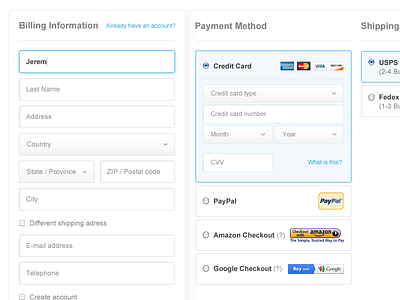 Column Checkout active checkout column credit process shop