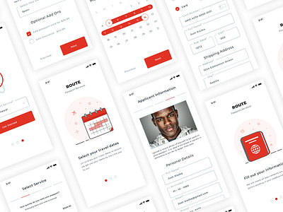 Route - Passport Renewal app concept travel ui uidesign userexperiencedesign ux