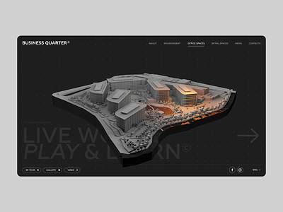 BUSINESS Q 3d animation architecture design flat graphicdesign grid minimal ui ux web website