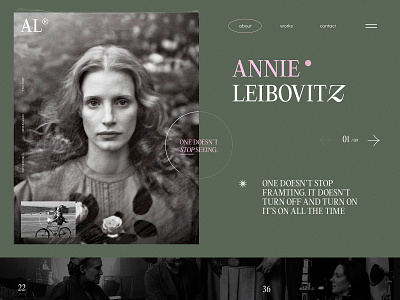 Annie/Leibovitz ✳ Magazine → concept ✳ design graphicdesign grid magazine minimal typography ui ux web website