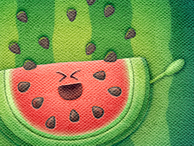 watermelon time! illustration texture