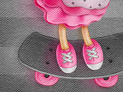 Skater Chick 2 illustration texture