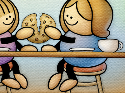 Cookie illustration texture