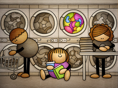 Laundry Day! illustration texture