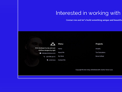 Minimal Footer blue footer minimal web design website