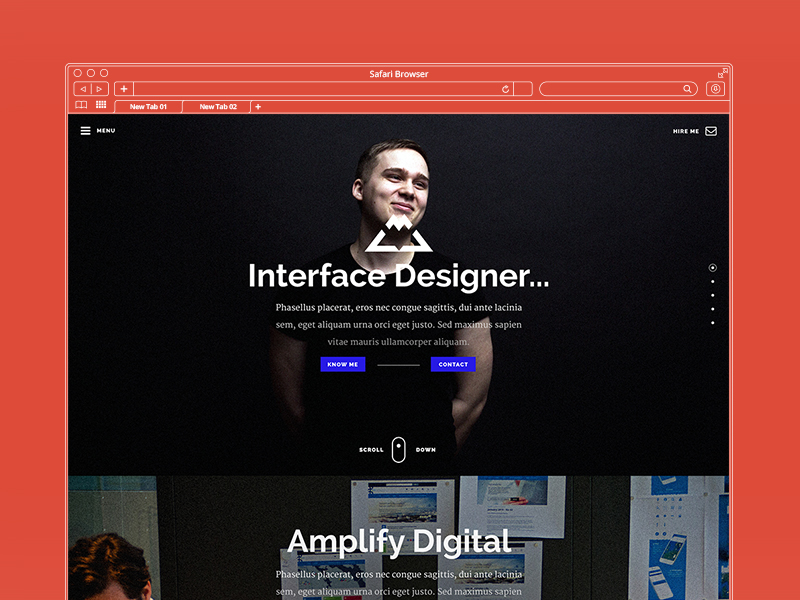 Website re-design - victorlava.com landing page minimal redesign simple ui web design website