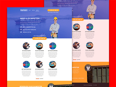 Dumpster Landing Page dumpster homepage landingpage salespage ui webdesign