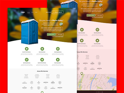 Porta potty one pager home page landing page one pager porta potty simple