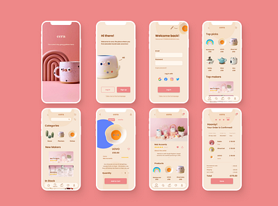 cera - app screens app design ecommerce product ui uidesign ux