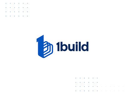 1build Brand Identity 1 1b b blue branding build builders construction design graphic logo logo design one rebar ui ux visual identity