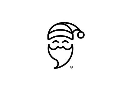Santa branding christmas design flat golden ratio goldenratio icon illustration line line art logo logotype minimalistic santa santa claus santa clause symbol