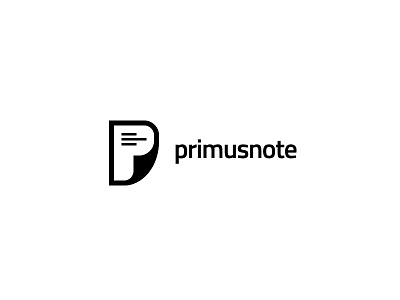 Primusnote Logo document icon logo note p primus