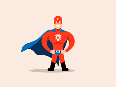 Boilerman b blue boiler boilerman character hero illustration plumber red super hero superhero watter