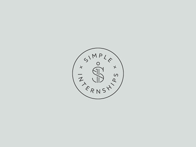 Simple. Internships. internship line logo mark minimal s si simple stamp