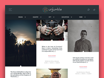 Unjumble Homepage