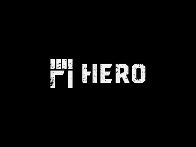 Hero fist gaming graphic grunge h hero logo minimal power strong symbol