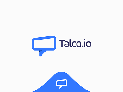 Talco Logo app blue branding chat for sale logo modern social speak t talco tech