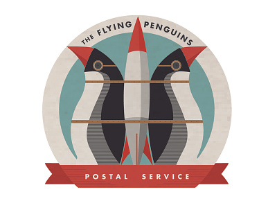 Flying Penguins Postal Service Logo