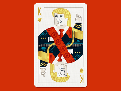General Trump dictator donald trump illustration playing cards us election