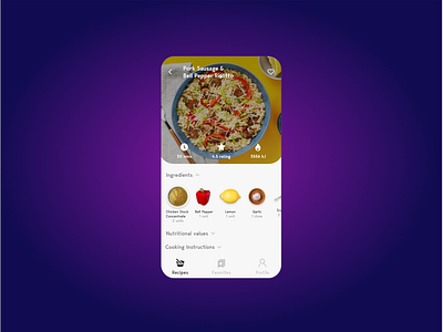 Daily UI 040 (Recipes)