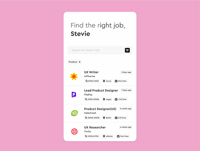 Daily UI 050 (Job Listing) dailyui job listing ui ux