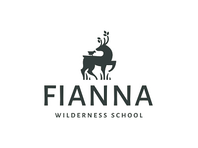 Fianna Wilderness School branding caribou creative deer laura prpich logo minimal outdoor eductation school vector wilderness