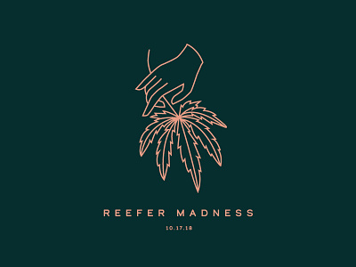 Reefer Madness cannabis laura prpich logo marijuana minimal monoline reefer weed