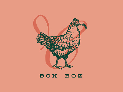 Bok Bok branding caribou creative chicken illustration laura prpich logo script vector vintage