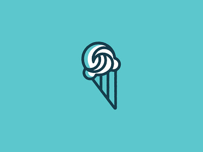 Ice-cream Waves branding caribou creative icecream laura prpich logo minimal monoline pnw vector waves westcoast