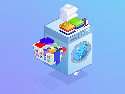 Laundry Day illustration vector vector illustration