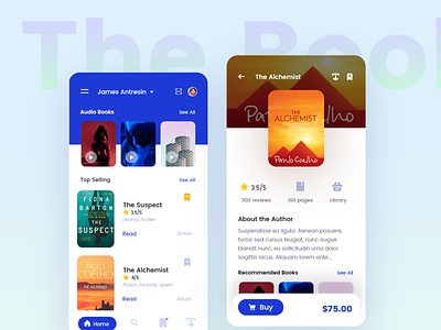 Bookshelf - concept of books application android app application art branding design flat design flatdesign illustration inspiration ios mobile typography ui ux web