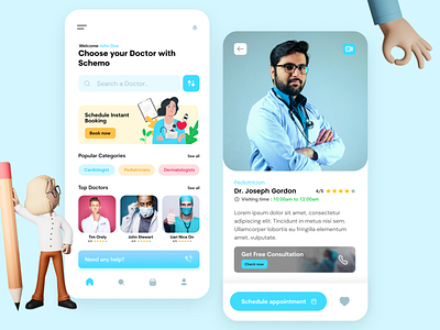 Doctors appointment : Medical Mobile App concept